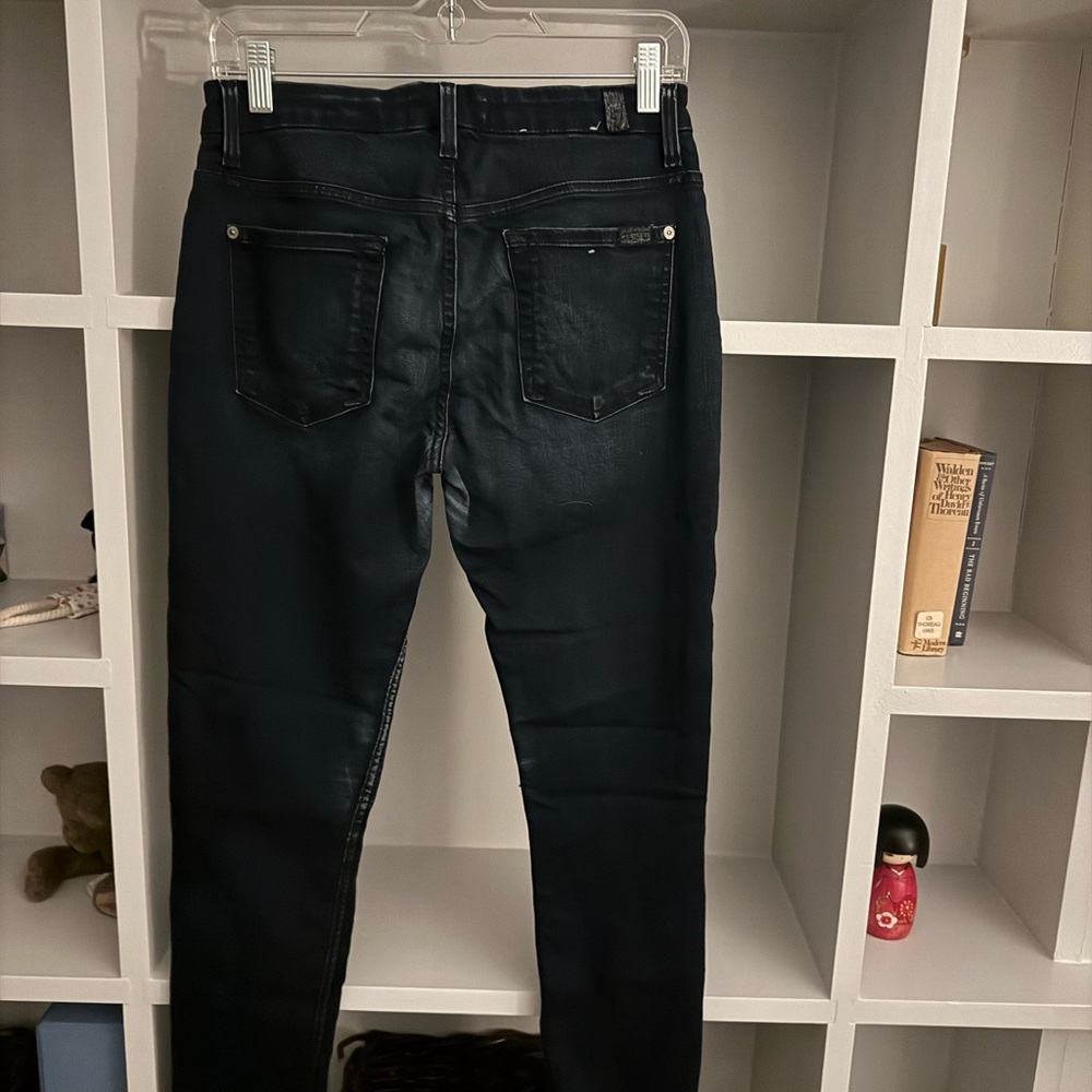 7 For All Mankind Dark Blue Skinny Jeans